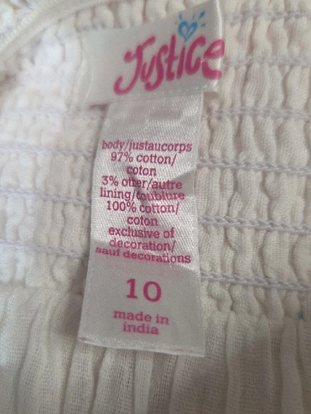 Justice Pink and White Ombre Tiered Sequin Skirt